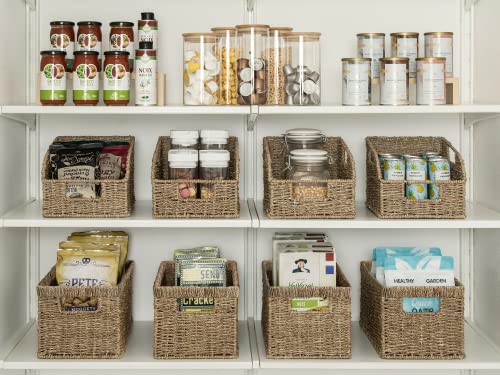 StorageWorks-Seagrass-Storage-Baskets-Rectangular-Wicker-Baskets-with-Built-in-Handles-Medium-2-Pack