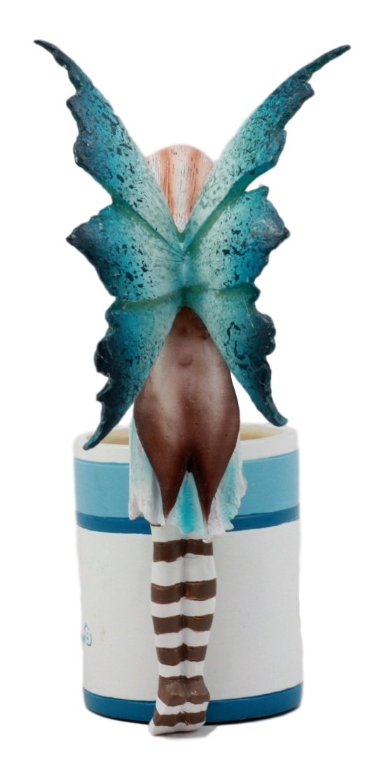 Atlantic Collectibles - Figura de hada de cacao, color marrón y crema, figura de hada de cacao caliente, 15,24 cm de alto