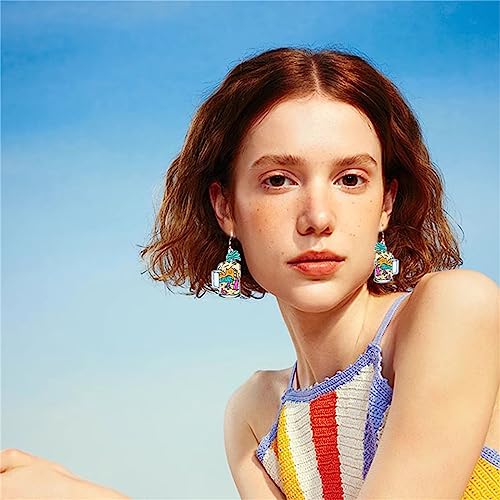 coadipress Lifelike 3D Simulation Beer Mug Dangle Drop Earrings for Women Acrylic Wine Glass Earrings Funny Food JUICE Earrings Creative Party Jewelry3