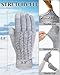 Aiszei 2 Pairs Winter Gloves for Women Cold Weather, Upgraded Touch Screen Warm Knit Thermal Gloves with Fleece Liners for Running Hiking Driving Winter Gifts Christmas Gifts Stocking Stuffers
