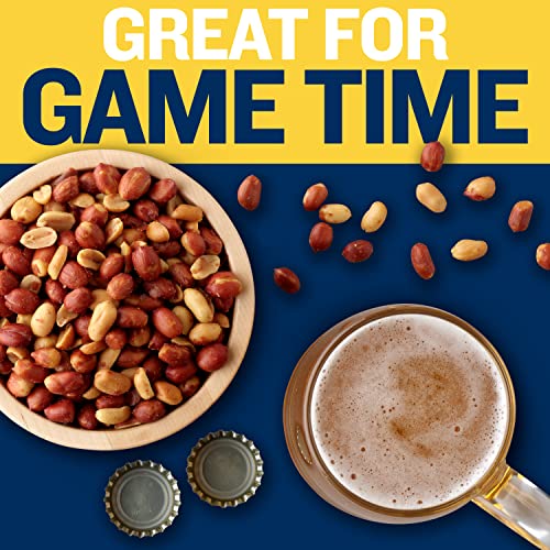 Planters Redskin Spanish Peanuts, Roasted Salted Peanuts, Plant Based Protein 12.5Oz (1 Canister) #TOP7