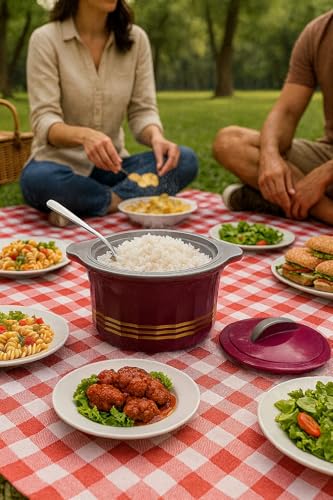 Image of Premium Insulated Casserole Hot Pot for Kitchen | Double Wall Hot Box for Chapati, Curry & Food Storage | Elegant Floral Design Casserole | Keeps Food Hot for Hours | (pink)