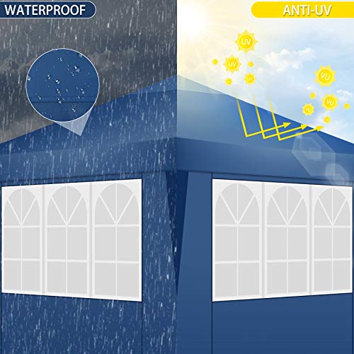 Image of COBIZI 10x20 Pop up Canopy Tent for Parties, Carry Bag,6 Walls,4 Sandbags P