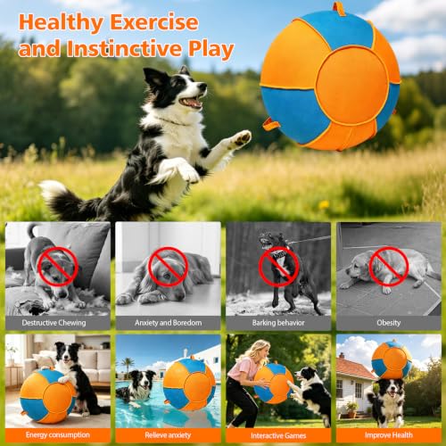 Image of 18 Inch Dog Herding Ball with 3 Handles - Anti-Burst Toy for Small Breeds
