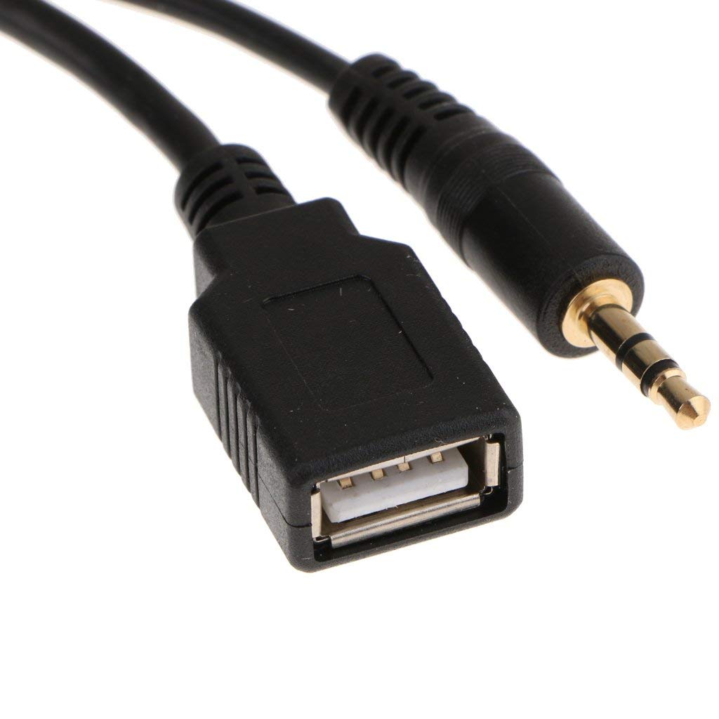 Câble Audio Universel USB AUX 3,5 mm avec Lecteur de Carte pour Voiture