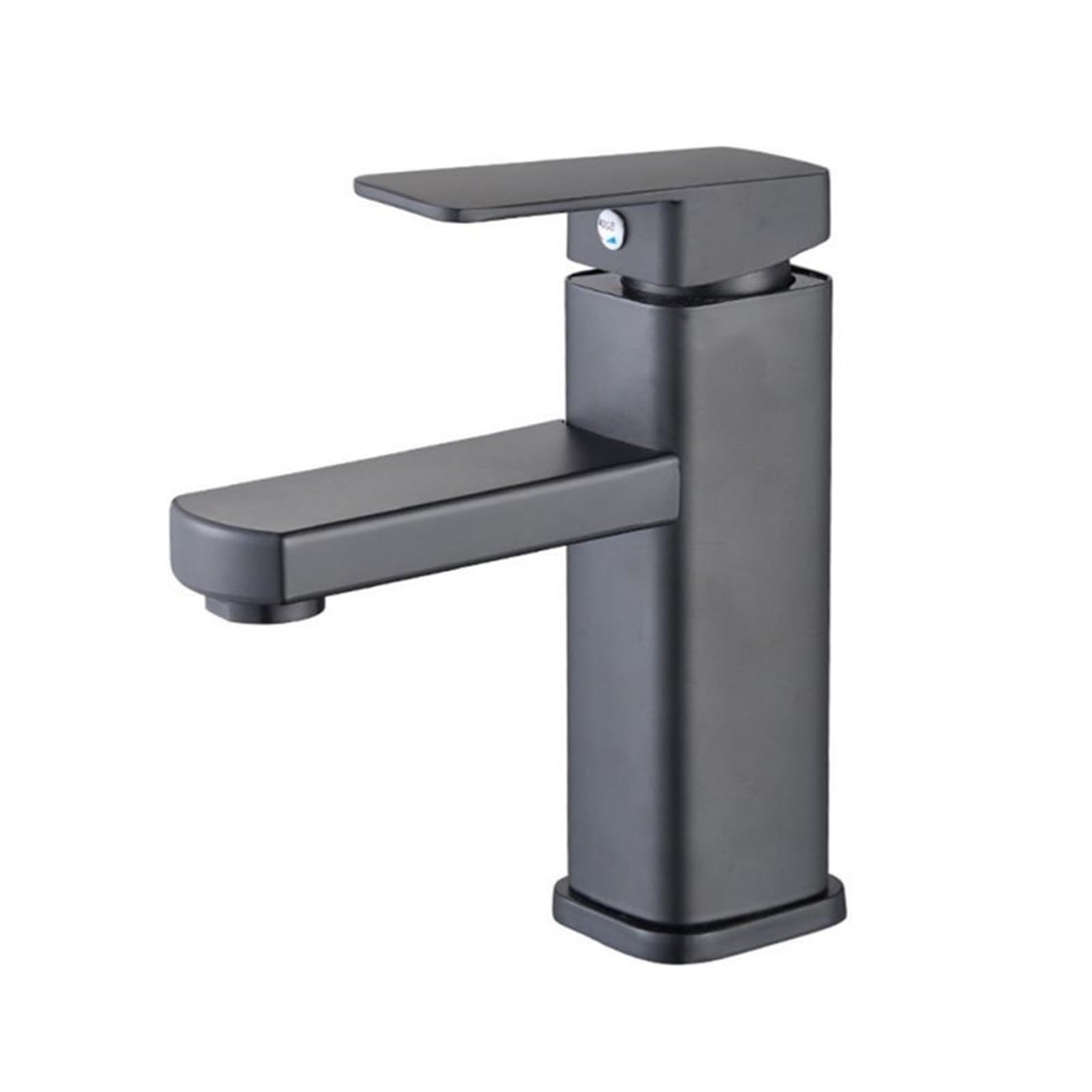 Robinet de salle de bain, Bec de robinet monté sur lavabo carré et rond, accessoires douche en laiton chromé ou noir or brossé gris(Black 2pcs)