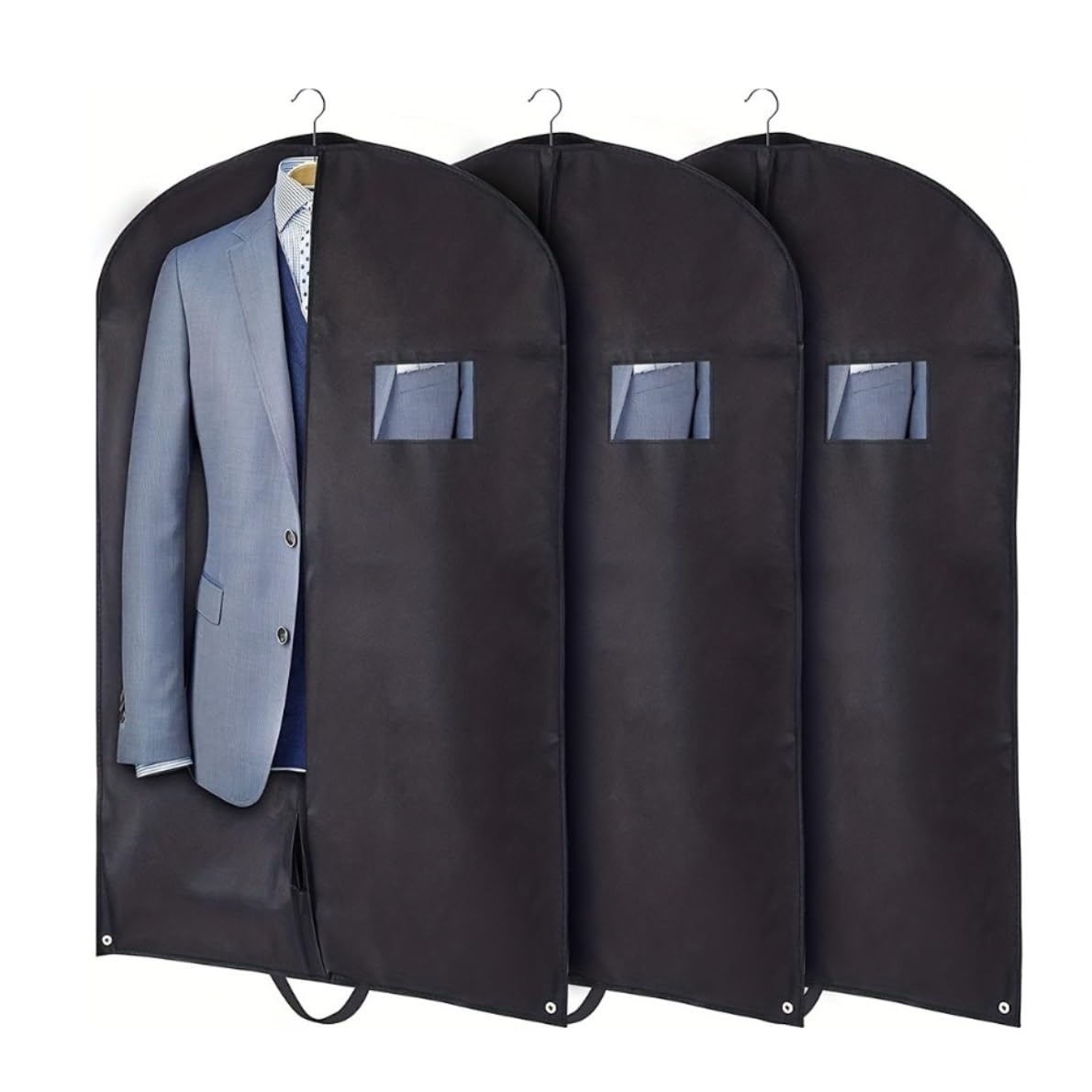 Copriabiti 3 Borse Da 40" Per Abiti, Borse Per Abiti, Per Viaggi E Abbigliamento, Per Riporre Abiti, Camicie, Cappotti Di Pelliccia, Giacche E Costumi Di Danza Borsa Porta Abiti