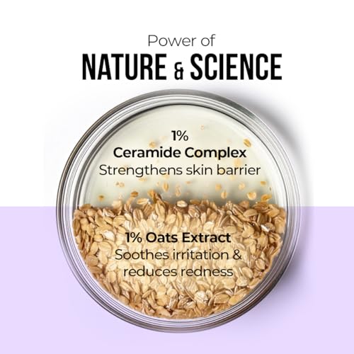 Image of Dr. Sheth's Oats & Ceramide Oil-Free Face Moisturizer for Dry | Sensitive Skin | Dermatologically Tested | To Calm, Strengthen & Restore Barrier |100 g
