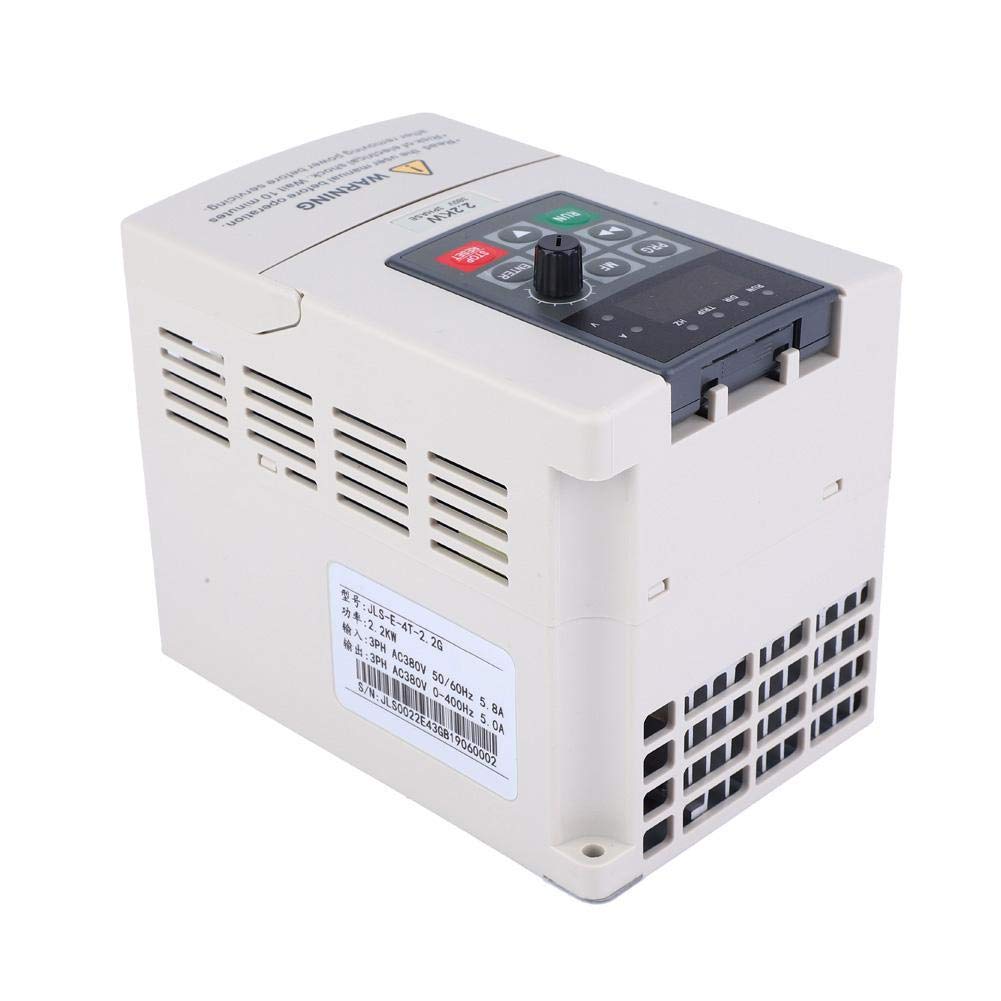 Frequenzumrichter, 3 Phasen Wechselstrom Wechselrichter, 380V AC Frequenzumrichter VFD Drehstrommotor mit Drehstromregler Zur Motordrehzahlregelung 2,2 KW