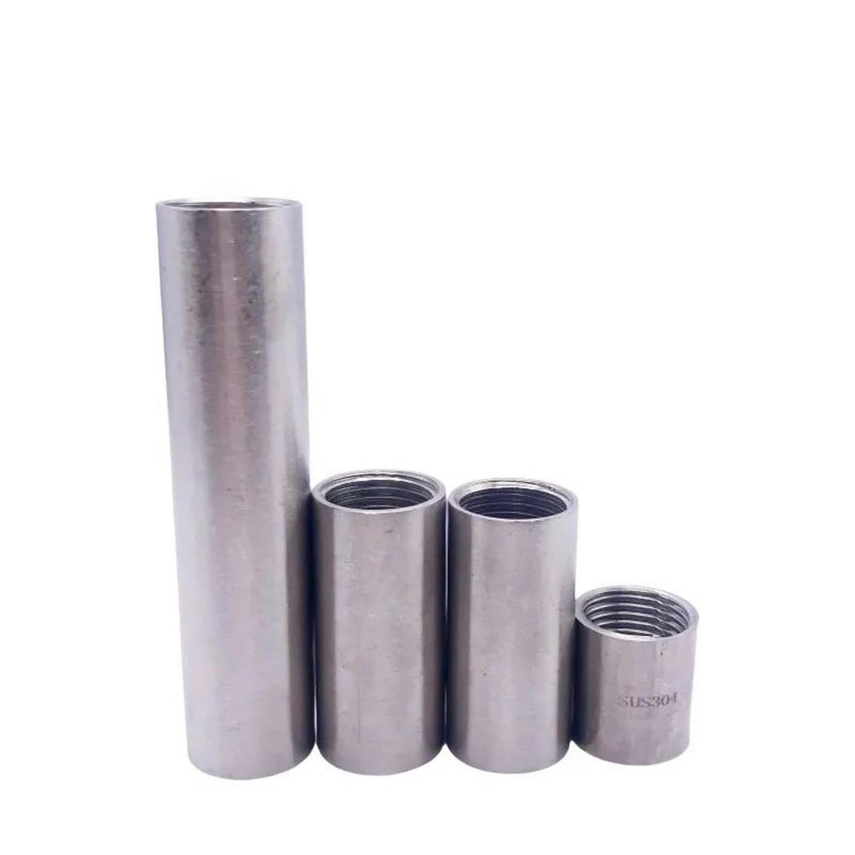 Nipplo lungo filettato femmina 1/8" 1/4" 3/8" 1/2" 3/4" 1" Adattatore connettore per tubo in acciaio inossidabile 304-lunghezza 100mm-2"