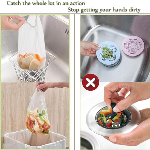 Onvipstoo B00201 Kitchen Sink Strainer With Sink Basket Holder And 200 Sink Strainer Net Bag, Mesh Sink Strainers For Kitchen Sink Food Catcher thumb #1