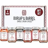 Burlap & Barrel Chili 6-Pack Gift Set - As Seen on Shark Tank - 6 of Our Favorite Chilis From Around the World- Includes Mild, Medium & Hot Chilis - Kitchen Gift for Cooks - 6 Full Size Jars