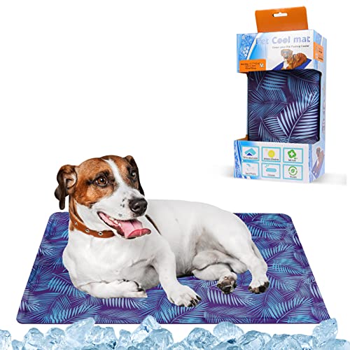 4-Pejiijar Alfombra Refrescante para Perro Gato Manta Refrigerante para Mascotas Auto Enfriamiento con Gel No Tóxico Colchon Frio para Animales Cama Refrigeración Perro en Verano 60 x 45 cm