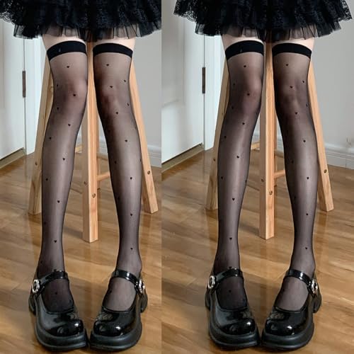 Image of Thigh High Stockings with Bow, Santa Accessory Y2K Fishnet Socks with Lace Brim Lingerie Tights for Women