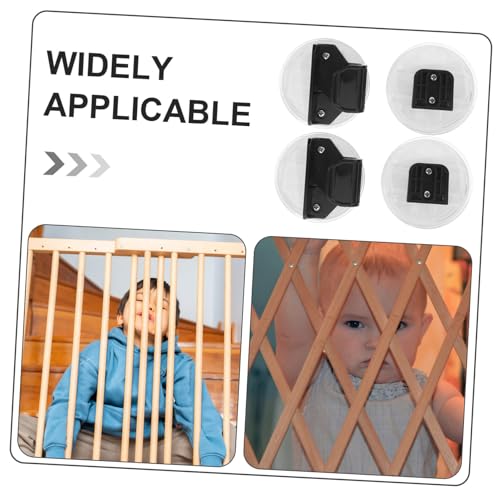 Barrière de sécurité bébé plastique noir avec extension rétractable