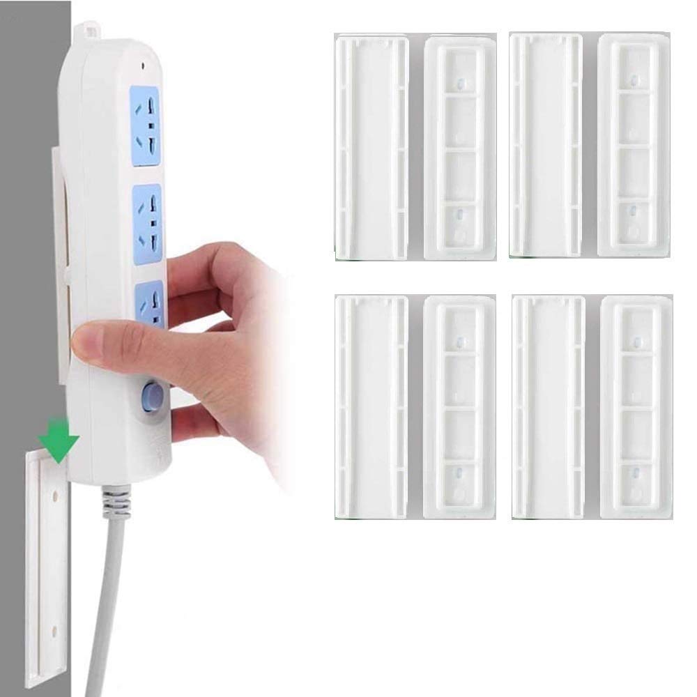 Power Strip Fixator Self Adhesive Power Strip Fixator Socket Holder Mount Punch-Free Wall-Mounted Desktop Socket Fixer Organizer. (Pack of 2 PCS)-picture-31