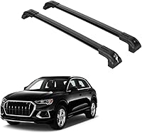 Vista 22 de ERKUL Barras Transversales de Techo para Audi Q3 2012-2018 Barras Transversales de Aluminio con Candado Antirrobo para Techo Compatible con Negro