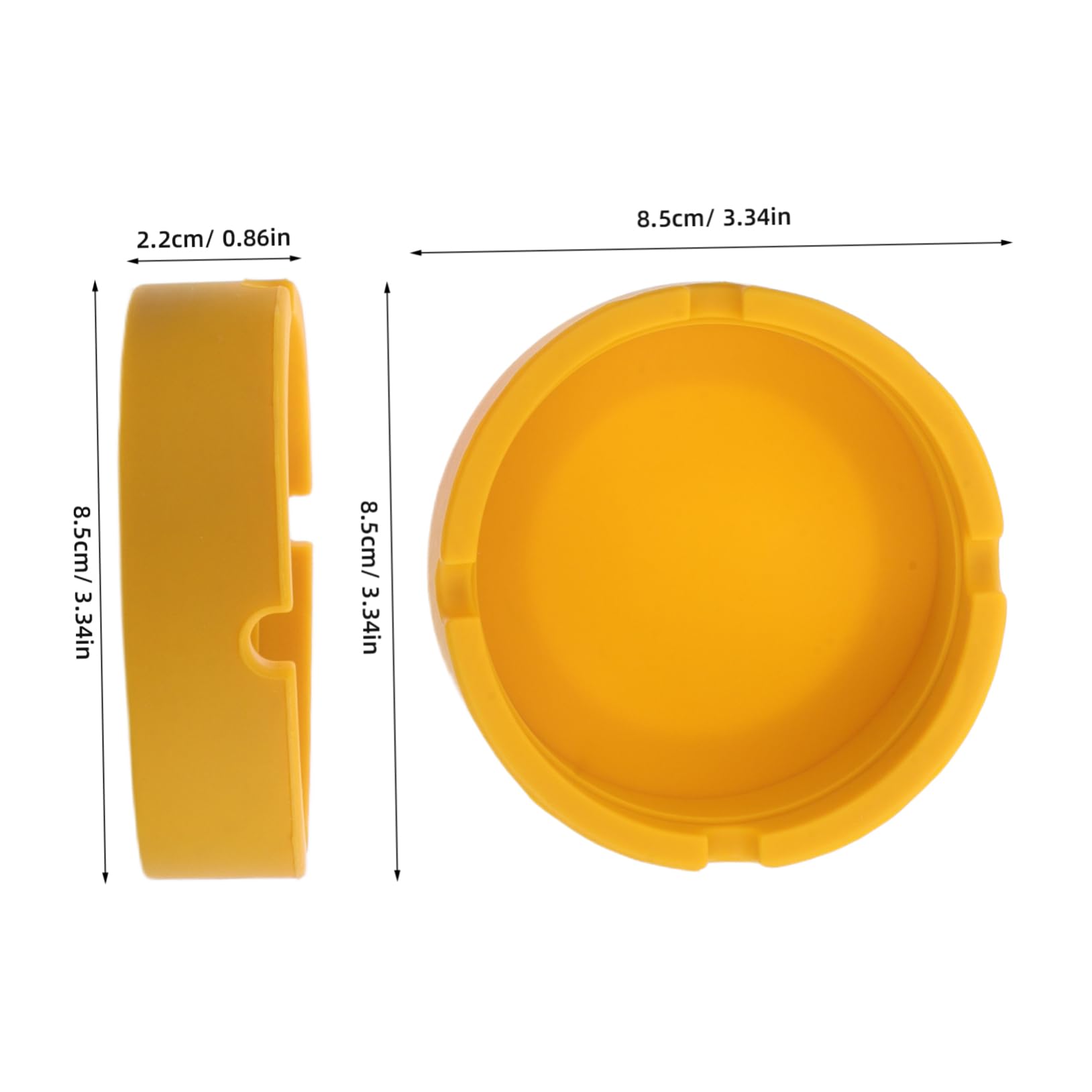 Sosoport 3pcs Silicone Round Ashtray Unbreakable Ash Holder Container for Indoor Outdoor Use Easy to Clean Non Slip Base for Car Office Hotel and Home Settings