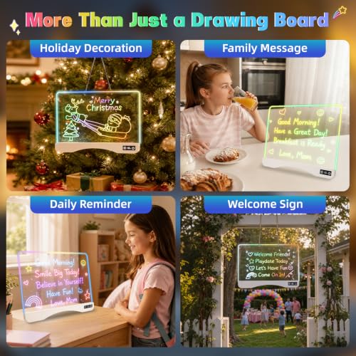 16" LED Drawing Board with Remote & Touch Control, Rechargeable by Zardali - Used condition - Image 6