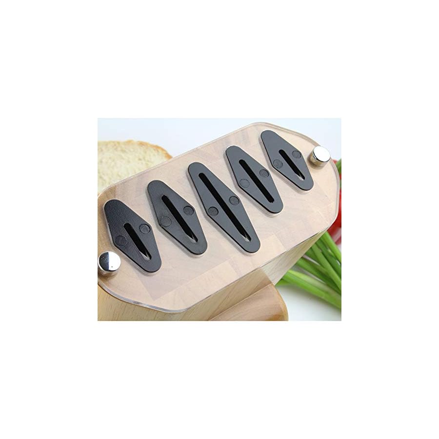 SharpN-Rubber-Wood-5-Piece-Self-Sharpening-Knife-Block-Set Rockingham Forge Sharp’N Rubber Wood 5 Piece Self-Sharpening Knife Block Set