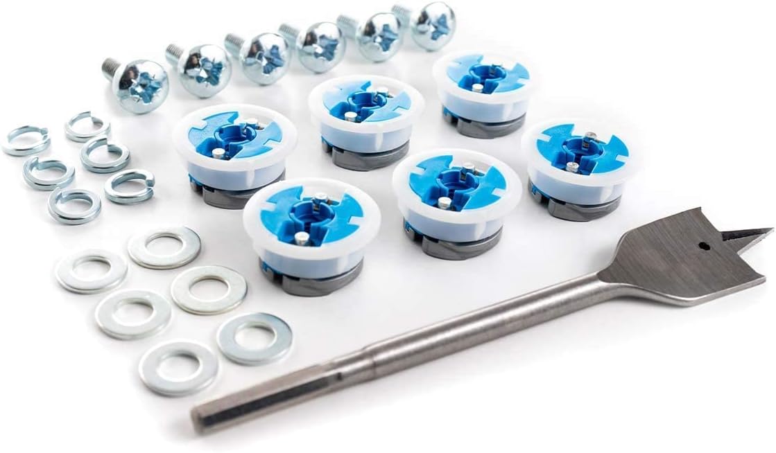 Gripit Blue TV Kit - Pack of 6 - Heavy Duty Plasterboard Fixings for Drywall & Stud Walls, Holds Up to 113kg - for Mounting TVs, Kitchen Cupboards & Boilers - Easy Install & UK Designed