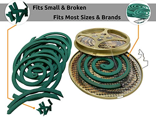 Portable Mosquito Coil Holder - Mosquito Coil & Incense Burner For Outdoor Use, Pool Side, Patio, Deck, Camping, Hiking, Etc. (Includes Set Of 2 Holders) #TOP1