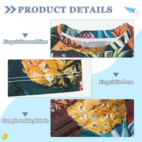 Boy Swimsuit Colorful Pineapple Fruit Sunscreen T-Shirts Swimwear Sets UPF 50+3