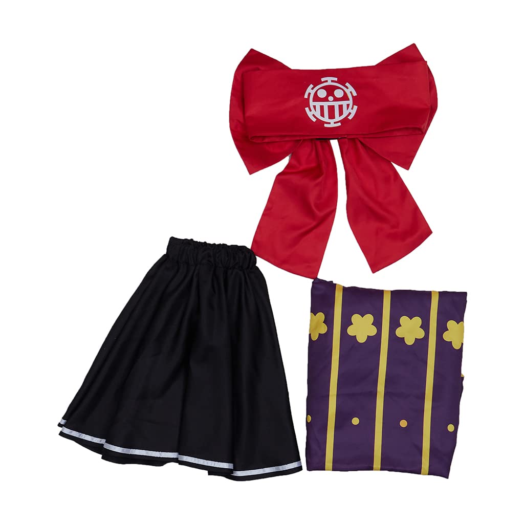 Saniplaycos Anime Trafalgar D. Water Law Lolita Kimono Dress Luffy Cosplay Costume Outfits Halloween Carnival Suit for Women