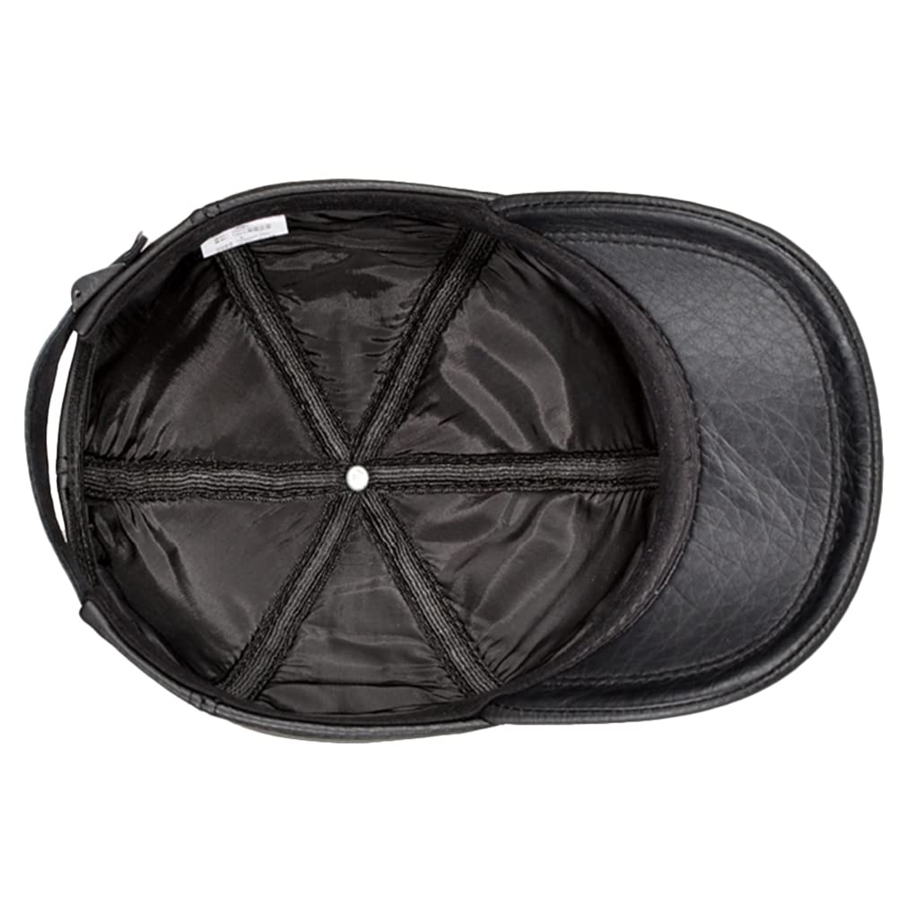 DongBao Gorra de Béisbol para Hombre Ajustable Sombrero de Cuero Otoño Invierno Sombrero Al Aire Libre
