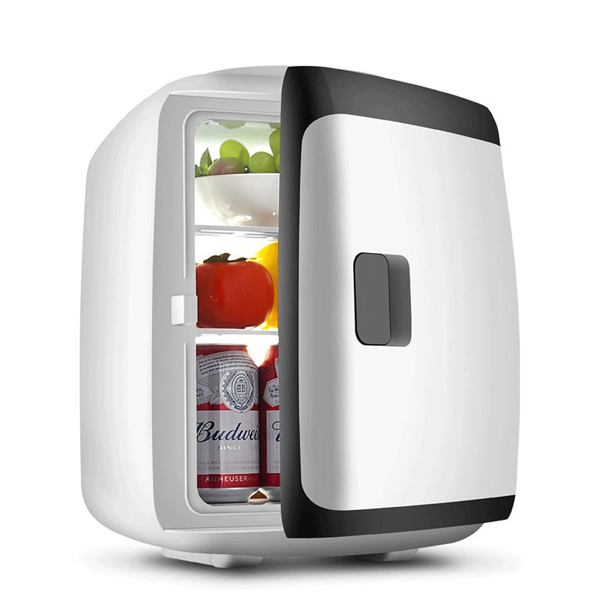 Mini refrigerador compacto de 13 litros CA/CC, enfriador y calentador termoeléctrico portátil para el hogar, viajes, oficina, dormitorio (color: B, tamaño: 12 V/220 V)