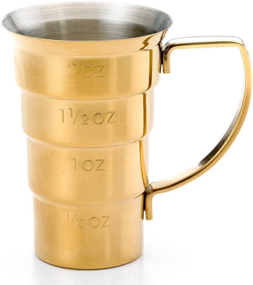 Barfly M37108GD Drink Jigger, 2 oz, Gold w/Handle - Image 3