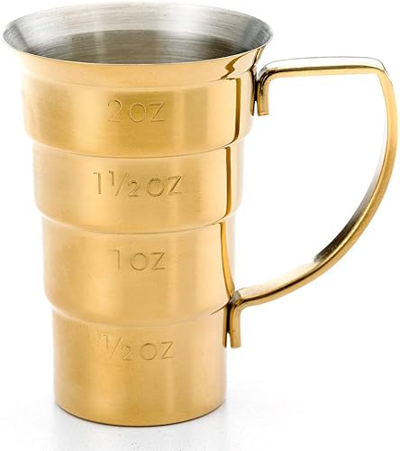 Miniatura 3 de Barfly M37108GD - Jigger, 2 onzas, dorado con mango