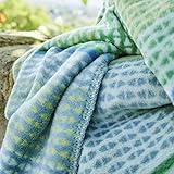  Ibena Jacquard Decke Acapulco 150 x 200 cm Farbe grün/türkis, 2677