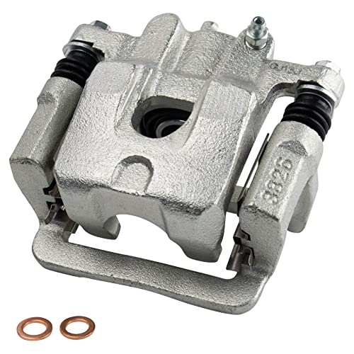 Image of TRQ Rear Brake Pad and Rotor Set Ceramic Rotors Calipers