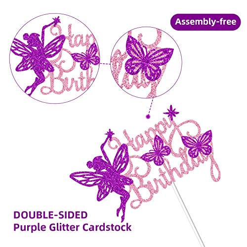 31Pcs Fairy Cake Topper Cake Decoration Birthday Fairy Cake Topper Girls Cake Topper Decoration Fairies Birthday Cake Topper Cupcake Toppers For Kids Girls Birthday Decoration #TOP1