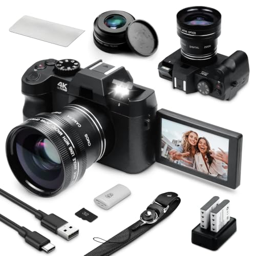 Image of Digital Camera for Photography, Camara Fotografica Video Auto Focus 48 MP with WiFi Auto-Focus Vlog Camera for YouTube with Flip Screen 16X Zoom with 32GB Micro SD Card Card Reader