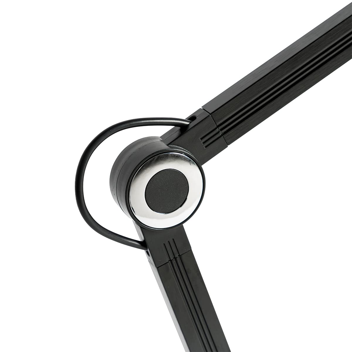 QAZQA Moderno Lámpara de mesa de diseño negra con LED táctil y cargador de inducción - Don Plástico Redonda Incluye LED Max. 1 x 10 Watt