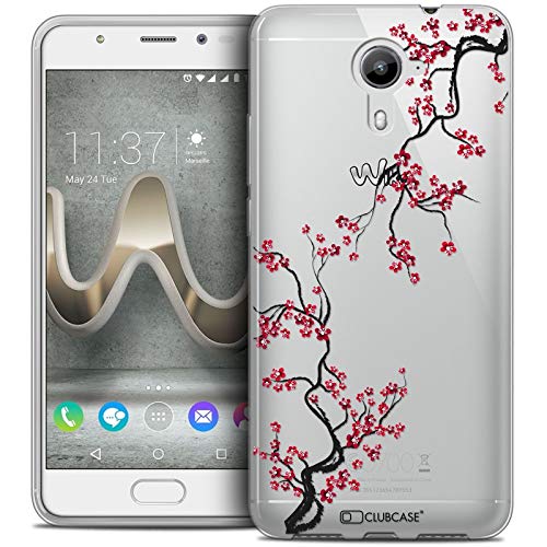 Caseink - Coque Housse Etui pour Wiko U Feel Prime [Crystal Gel HD Collection Summer Design Sakura - Souple - Ultra Fin - Imprimé en France]