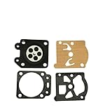Kit de réparation de carburateur 5 pièces for tronçonneuse/débroussailleuse Oleo Mac GS44 941C 741 937 370 : membrane, joint, ressort et aiguille.