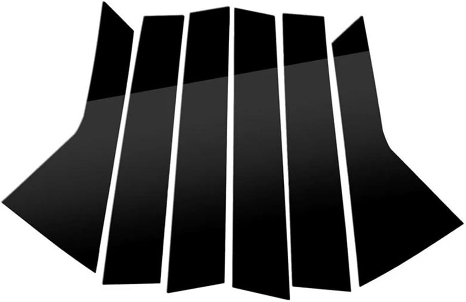 車の外装ドア窓柱ポストトリムカバー 光沢のある黒の装飾ステッカー に適合する ヒュンダイ に適合する ツーソン NX4 2022 2