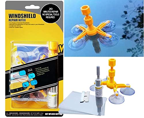 Psbytrd Windshield Repair Kit, Windscreen Repair Resin Kit, Auto Glass Repair Kit,Car Cracked Glass Repair Kit, for Auto Glass Crack Crater and Scratch Fixing