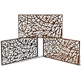 Veradek Corten Steel Outdoor Privacy Screen Series - Web Privacy Screen Panel (65% Privacy) | Made from Durable Weather-Resistant Material | Modern Décor for Patios, Privacy Walls, Fences