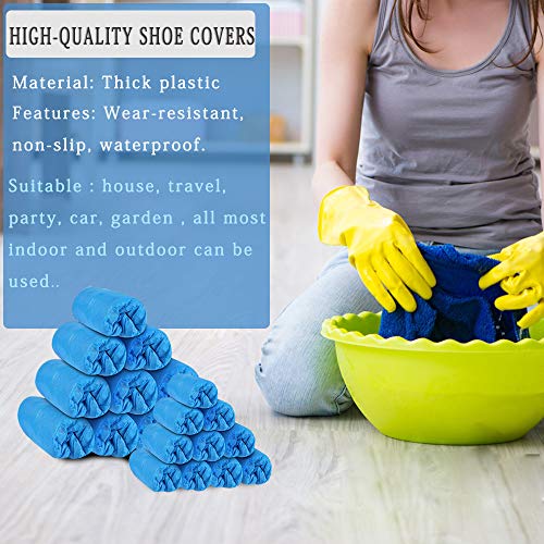 Sunshine post Shoe Covers Disposable,200Pack(100Pairs)Boot Covers Waterproof Non-Slip One Size Fits Most for Rain,Indoor,Women,Men and More