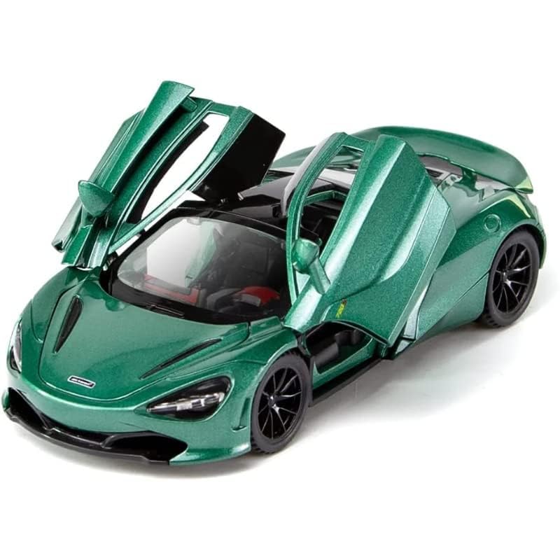 Image of McLaren 720s Model Car Sports Car 1:32 Exclusive Alloy Metal Pull Back Die-cast Car Diecast Metal Pullback Toy car with Openable Doors & Light Music Gifts Toys for Kids (green)