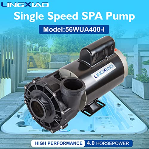 Image of SPA Pump, Single Speed SPA Hot Tub Pump - 56 Frame LX SPA Pump Motor 4HP, 220-240V, 2 inch Port (Model: 56WUA400-I)