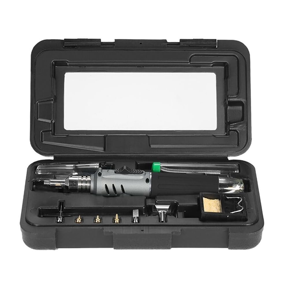 Saldatore a Gas 10 in 1, Set di Manutenzione Elettronico Portatile a Temperatura Costante, Set di Saldatura in Nylon e Plastica