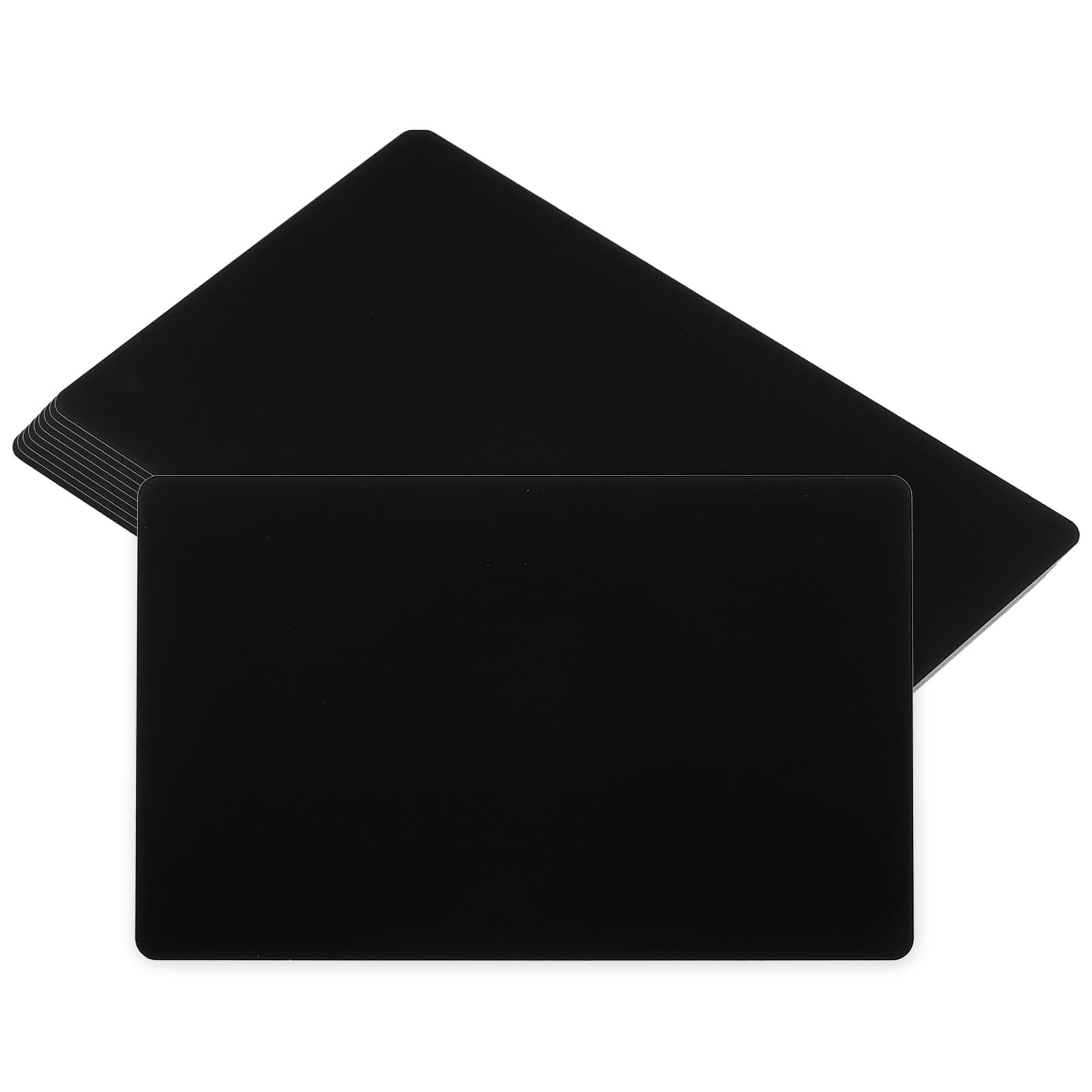 PATIKIL 0.45mm Metal Business Cards, 20 Pack Blank Name Card Laser Engraving Aluminum for DIY Gift Cards Black