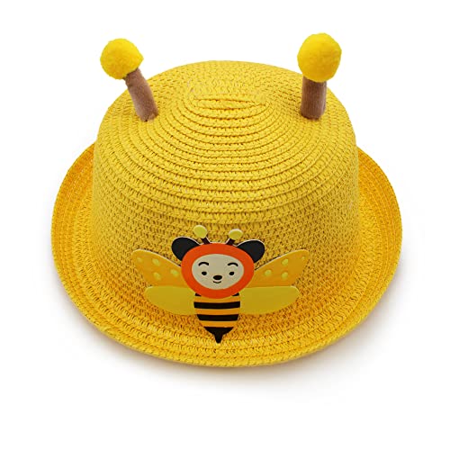 Image of VRITRAZ Baby Boy's and Girl's Kids Children Cute Printed Cartoon Gift Summer Fancy Dress Straw Fasion Hat Cap 1