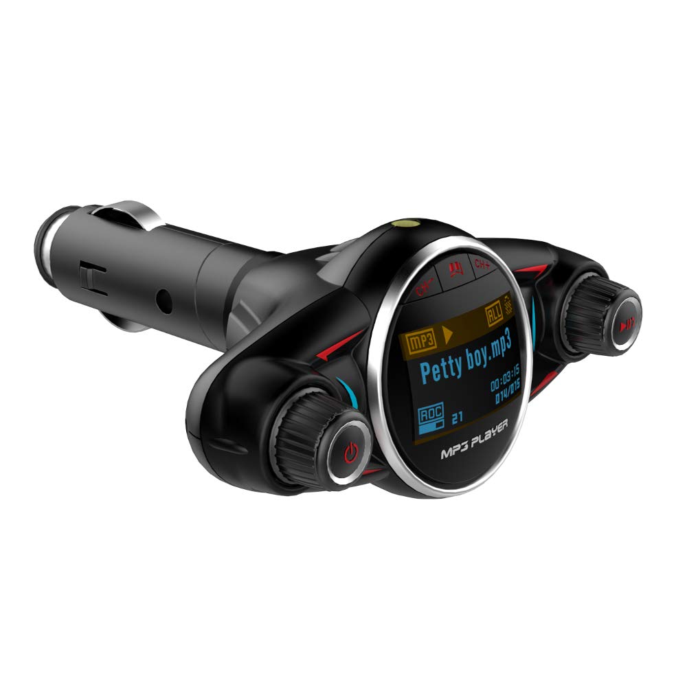 YONGYAO Bt08 Big Eyes Doble Cabeza Bluetooth 180 ° Rotación Coche Cargador