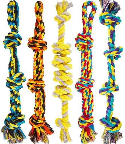 All Large Dog Rope Toys for Aggressive Chewers, 5 Nearly Indestru...